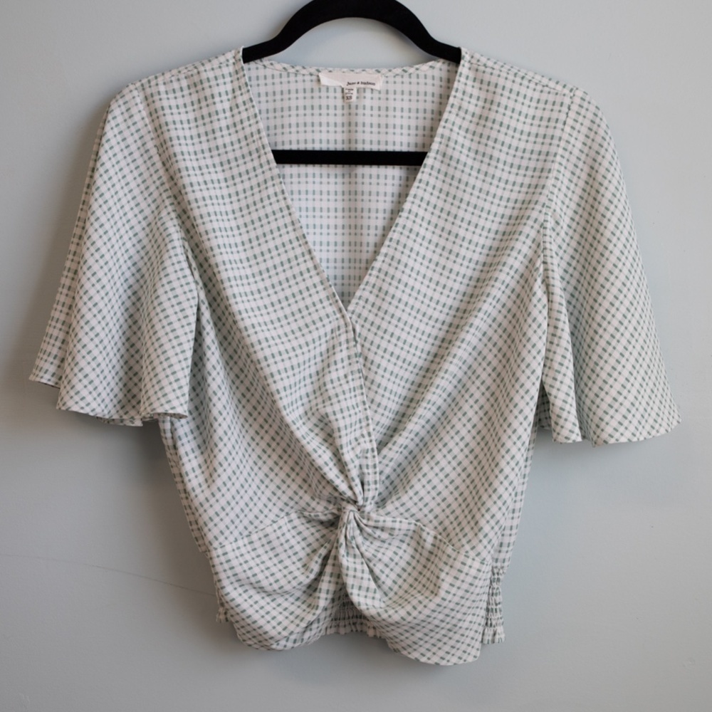 June & Hudson short sleeve blouse-XS